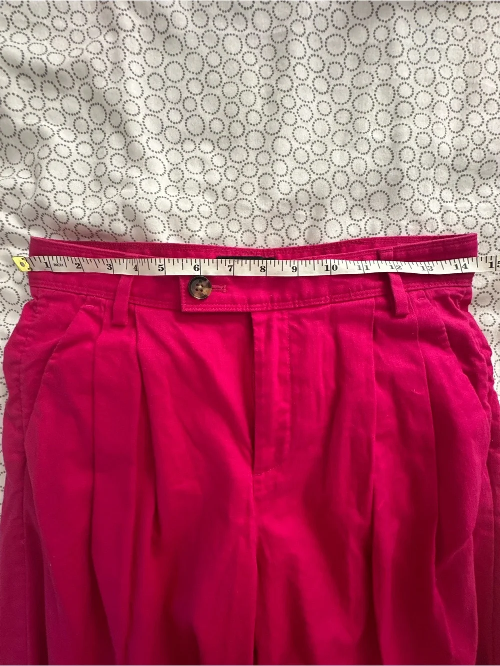 NWOT Banana Republic Hot Pink Wide-Leg Linen pleated trousers